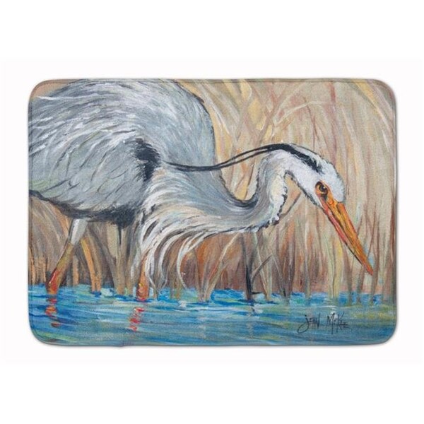 Carolines Treasures Carolines Treasures JMK1013RUG Blue Heron in the Reeds Machine Washable Memory Foam Mat JMK1013RUG - main